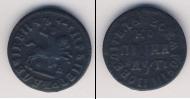 Монета 1689 – 1725 Петр I 1 копейка Медь 1713