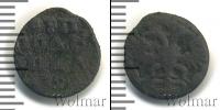 Монета 1689 – 1725 Петр I 1 полушка Медь 1722