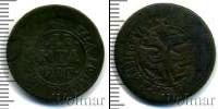 Монета 1689 – 1725 Петр I 1 деньга Медь 1703