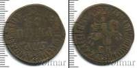 Монета 1689 – 1725 Петр I 1 копейка Медь 1706