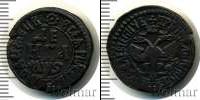 Монета 1689 – 1725 Петр I 1 деньга Медь 1706