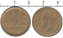 монета - испания 1 песета - подробная информация фото 1