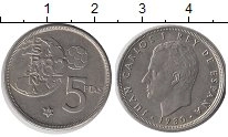 монета - испания 5 песет - подробная информация фото 1