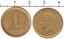 монета - испания 1 песета - подробная информация фото 1