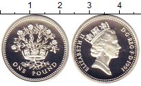 Набор монет Великобритания 1 фунт Серебро 1991 Proof