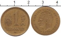 монета - испания 1 песета - подробная информация фото 1