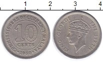 монета - малайя 10 центов - подробная информация фото 1