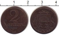 монета - латвия 2 сантима - подробная информация фото 1