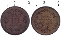 монета - марокко 10 франков - подробная информация фото 1