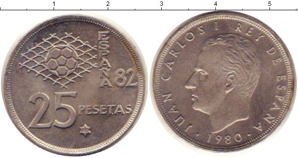 Монеты испании футбол 1982г