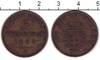 монета - пруссия 3 пфеннига - подробная информация фото 1