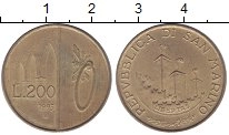 монета - сан-марино 200 лир - подробная информация фото 1