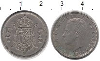 монета - испания 5 песет - подробная информация фото 1