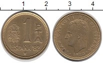 монета - испания 1 песета - подробная информация фото 1