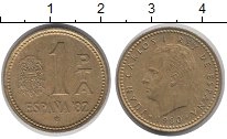 монета - испания 1 песета - подробная информация фото 1
