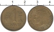 монета - испания 1 песета - подробная информация фото 1