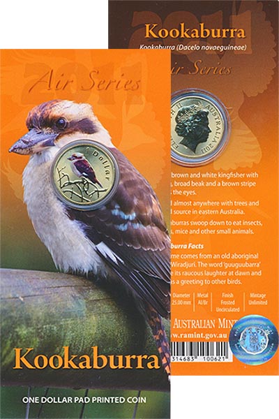 Набор монет Австралия 1 доллар Латунь 2011 UNC