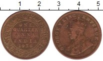 монета - индия 1/4 анны - подробная информация фото 1