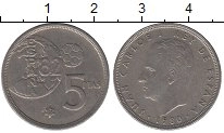 монета - испания 5 песет - подробная информация фото 1