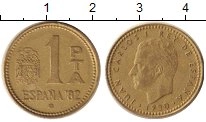 монета - испания 1 песета - подробная информация фото 1