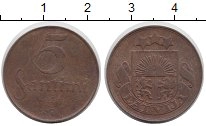 монета - латвия 5 сантим - подробная информация фото 1