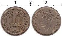 монета - малайя 10 центов - подробная информация фото 1