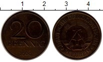 монета - гдр 20 пфеннигов - подробная информация фото 1