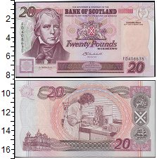 Банкнота Шотландия 20 фунтов 2004 Вальтер Скотт UNC
