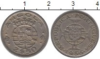 монета - ангола 2 1/2 эскудо - подробная информация фото 1