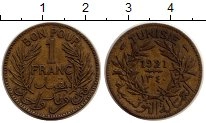 монета - тунис 1 франк - подробная информация фото 1