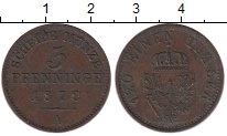 монета - пруссия 3 пфеннига - подробная информация фото 1