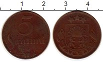 монета - латвия 5 сантим - подробная информация фото 1