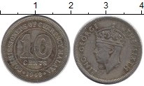 монета - малайя 10 центов - подробная информация фото 1