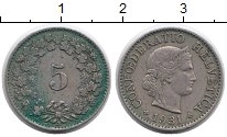 монета - швейцария 5 рапп - подробная информация фото 1