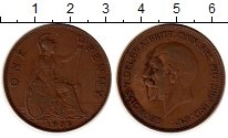 монета - великобритания 1 пенни - подробная информация фото 1