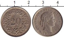 монета - швейцария 20 рапп - подробная информация фото 1