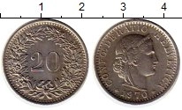 монета - швейцария 20 рапп - подробная информация фото 1