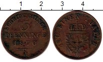 монета - пруссия 3 пфеннига - подробная информация фото 1