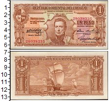 Банкнота Уругвай 1 песо 1939 Хосе Хервасио Артигас (банкнота выпу...