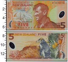 Банкнота Новая Зеландия 5 долларов Сэр  Эдмунд  Хиллари UNC