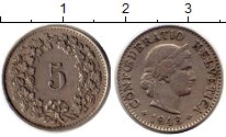 монета - швейцария 5 рапп - подробная информация фото 1