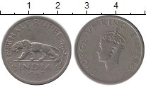 монета - британская индия 1/2 рупии - подробная информация фото 1