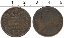 монета - индия 1/4 анны - подробная информация фото 1