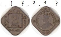 монета - индия 2 анны - подробная информация фото 1