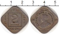 монета - индия 2 анны - подробная информация фото 1