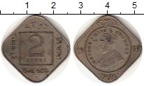 монета - индия 2 анны - подробная информация фото 1
