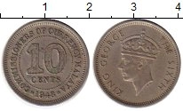 монета - малайя 10 центов - подробная информация фото 1