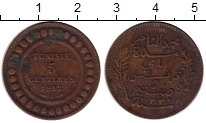 монета - тунис 5 сантим - подробная информация фото 1