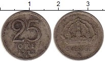 монета - швеция 25 эре - подробная информация фото 1