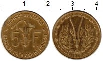 монета - западная африка 5 франков - подробная информация фото 1